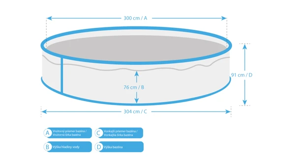 Bazén Marimex Orlando 3,05x0,91 m s príslušenstvom - motív RATAN