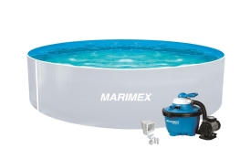 Bazén Marimex Orlando 3,66x0,91 m s pieskovou filtráciou a príslušenstvom - motív biely