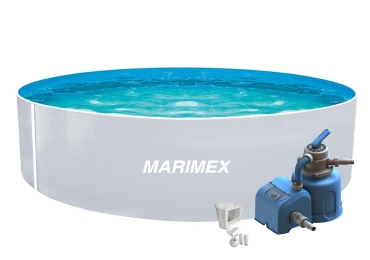 Bazén Marimex Orlando 3,66x0,91 m s pieskovou filtráciou a príslušenstvom - motív biely