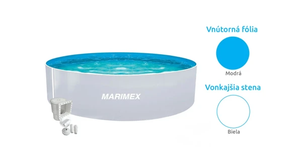 Bazén Marimex Orlando 3,66x0,91 m s príslušenstvom - motív biely