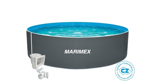 Bazén Marimex Orlando 3,66x0,91 m s príslušenstvom - motív šedý