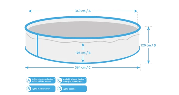 Bazén Marimex Orlando 3,66x1,22 m bez filtrácie- motív RATAN
