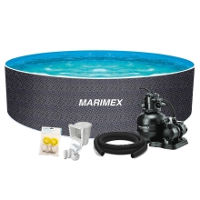 Bazén Marimex Orlando 3,66x1,22 m s pieskovou filtráciou a príslušenstvom - motív RATAN