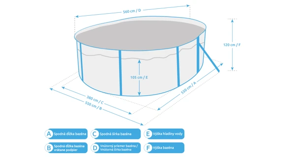 Bazén Marimex Orlando Premium DL 3,66 x5, 48 m bez príslušenstva - motív GRAPHIT