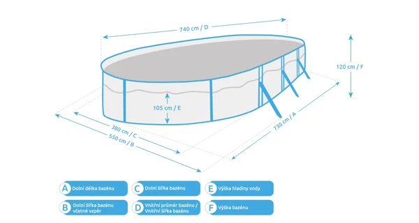 Bazén Marimex Orlando Premium DL 3,66x7,32x1,22 m s pieskovou filtráciou a príslušenstvom