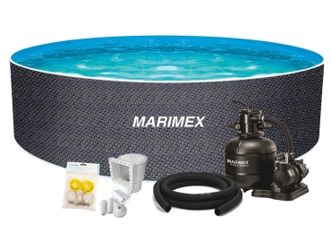 Bazén Marimex Orlando Premium DL 4,60x1,22 m s pieskovou filtráciou a príslušenstvom - motív RATAN