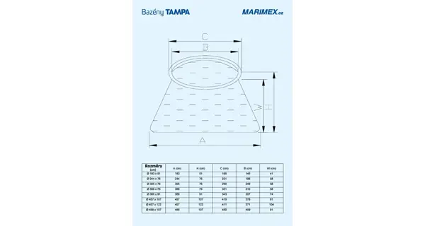 Bazén Marimex Tampa 2,44 x 0,61m + kartušová filtrácia
