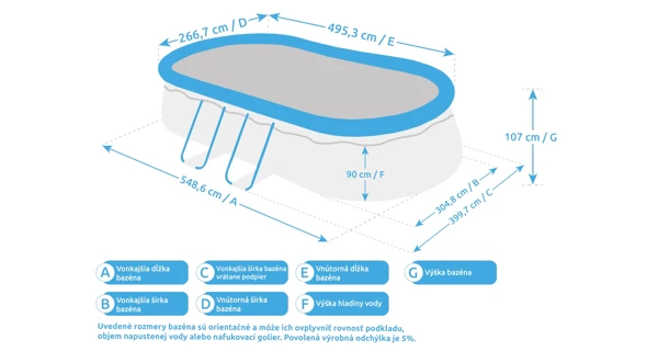 Bazén Marimex Tampa ovál 5,49x3,05x1,07 m s pieskovou filtráciou