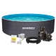Bazén Orlando Premium DL 4,60x1,22 m s pieskovou filtráciou a príslušenstvom - motív RATAN