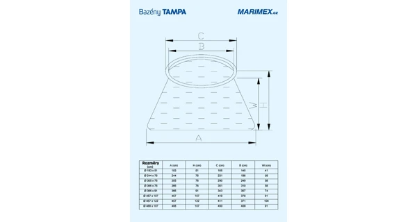 Bazén Tampa 3,05x0,76 m s pieskovou filtráciou
