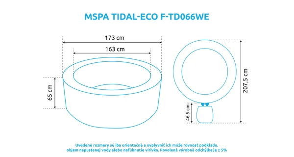 Bazén vírivý MSPA TIDAL-ECO F-TD066WE