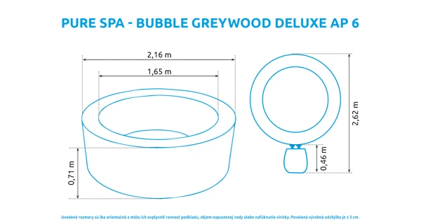 Bazén vírivý nafukovací Pure Spa - Bubble Greywood Deluxe AP 6
