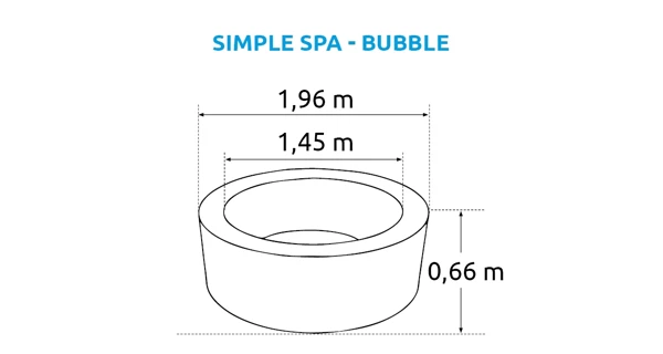 Bazén vírivý nafukovací Simple Spa - Bubble -VYSTAVENÉ