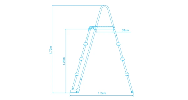 Bezpečnostné schodíky k bazénom - výška steny do 1,25 m