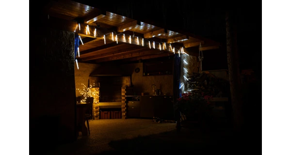 Cencúle s tečúcim efektom 180 LED - studená biela, 10 ks