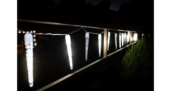 Cencúle s tečúcim efektom 360 LED - studená biela, 20 ks