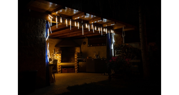 Cencúle s tečúcim efektom 446 LED - studená biela, 20 ks (3 rôzne veľkosti)