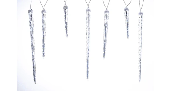 Cencúle s tečúcim efektom 680 LED - studená biela, 30 ks (3 rôzne veľkosti)