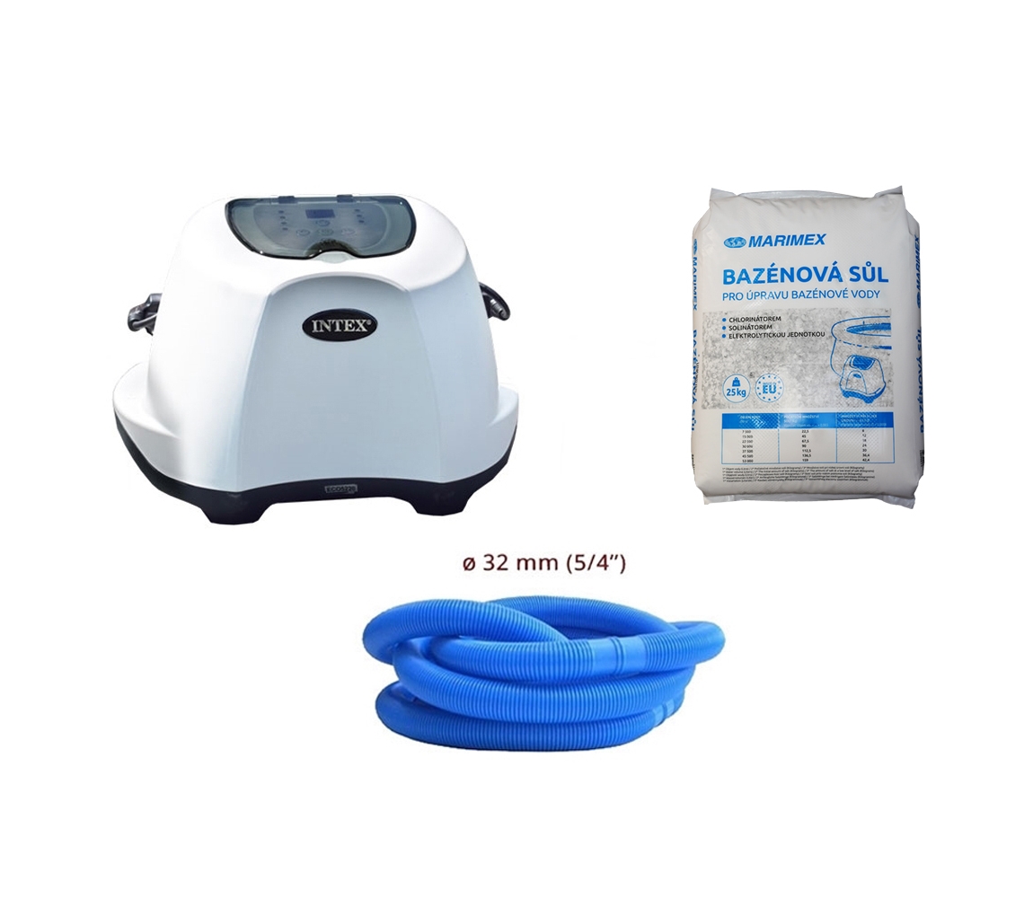 Marimex | Chlorinátor s E.C.O. + bazénová soľ + hadice | 19900008