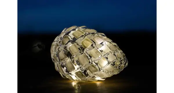 Crystal závesná biela šiška  10 LED