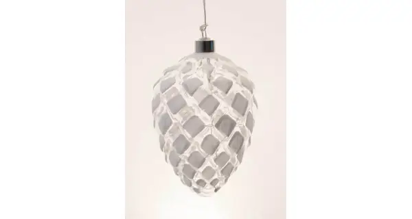 Crystal závesná biela šiška  10 LED