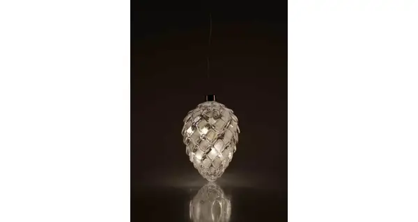 Crystal závesná biela šiška  10 LED
