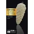 Crystal závesná biela šiška 12 LED