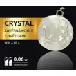 Crystal závesná guľa s hviezdami 10 LED
