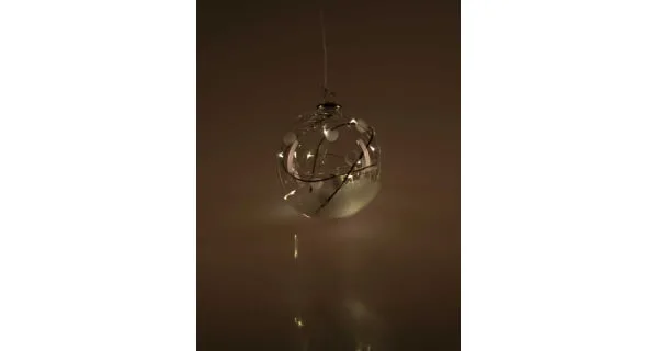 Crystal závesná guľa s vetvičkou 12 LED