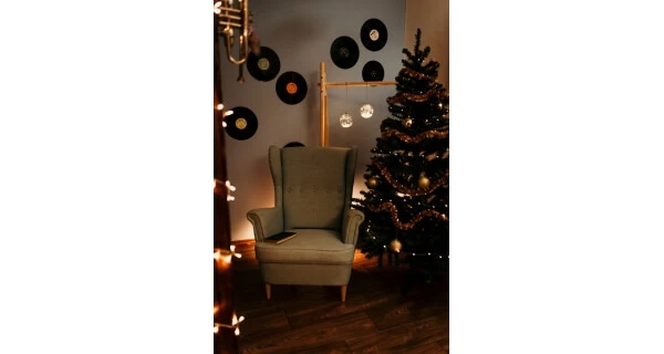 Crystal závesná guľa s vetvičkou 12 LED