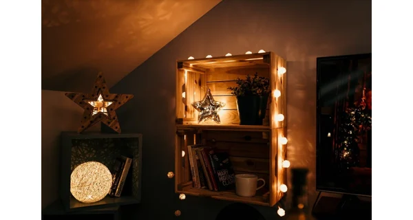 Crystal závesná hviezda  12 LED