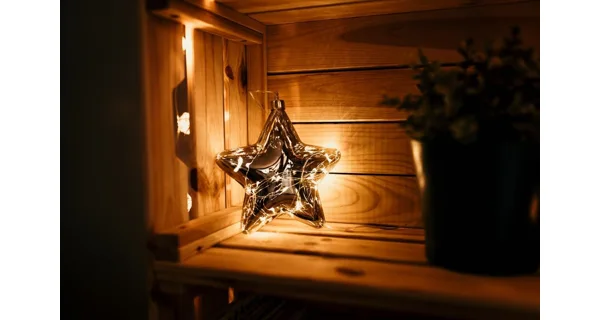 Crystal závesná hviezda  12 LED