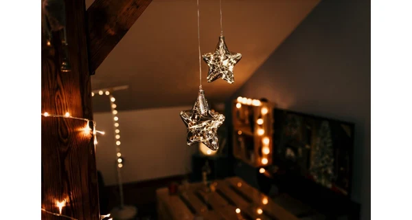 Crystal závesná hviezda  12 LED