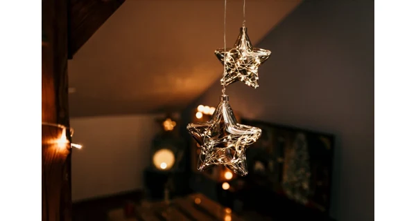 Crystal závesná hviezda  12 LED