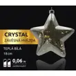 Crystal závesná hviezda 15 LED