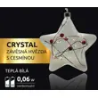 Crystal závesná hviezda s cezmínou 15 LED