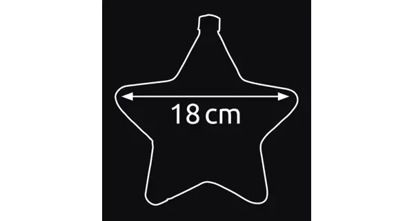 Crystal závesná hviezda s cezmínou 15 LED