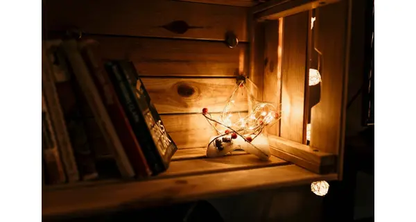 Crystal závesná hviezda s cezmínou 15 LED