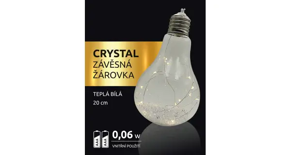 Crystal závesná žiarovka 15 LED