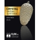 Crystal závesná zlatá šiška 15 LED