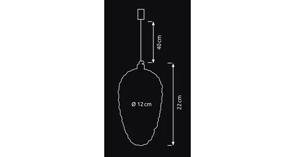 Crystal závesná zlatá šiška 15 LED