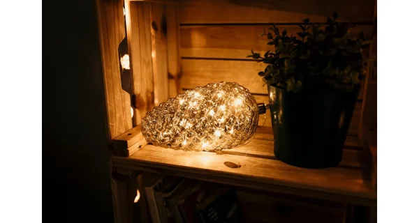 Crystal závesná zlatá šiška 15 LED