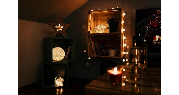 Crystal závesná zlatá šiška 15 LED