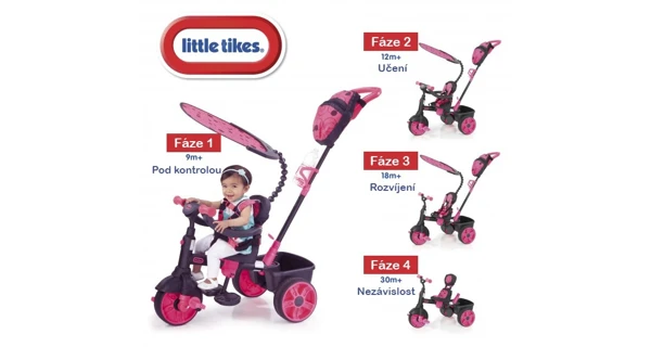 Deluxe Trojkolka 4v1 ružová