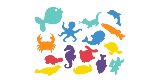 Denalepky - sada Vodný svet - 15ks