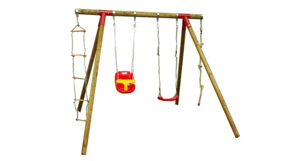 Detská drevená hojdačka Marimex 11