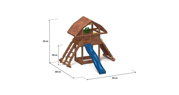 Detské ihrisko Marimex Play 003 + modrá šmykľavka
