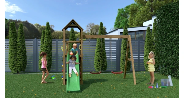 Detské ihrisko Marimex Play 006 Akát + zelená šmykľavka