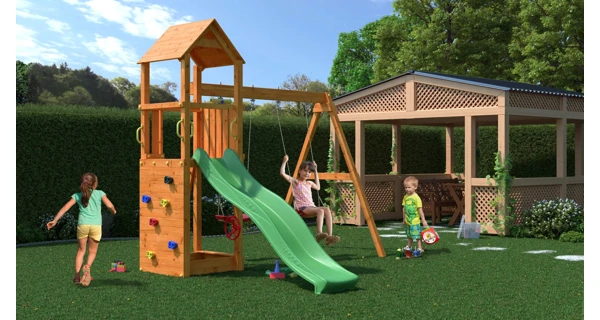 Detské ihrisko Marimex Play 006 + zelená šmykľavka