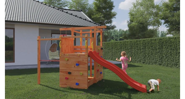 Detské ihrisko Marimex Play 020 + červená šmykľavka